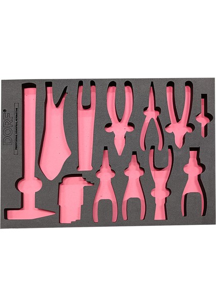 Takım Arabası Içi Pense Seti Boş Eva Süngeri 1 Adet 48,5 x 35,5 cm