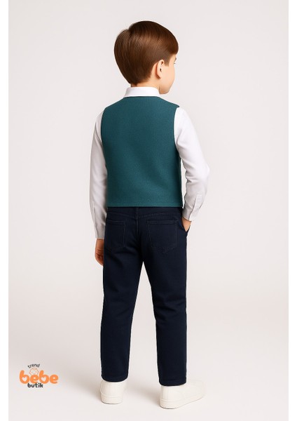 Erkek Çocuk 4’lü Takım Elbise Seti Yelek, Gömlek,pantolon ve Papyon Düğün,bayram, Özel Gün Kıyafeti modelleri