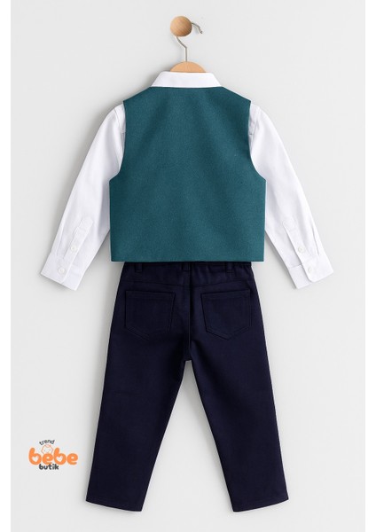 Erkek Çocuk 4’lü Takım Elbise Seti Yelek, Gömlek,pantolon ve Papyon Düğün,bayram, Özel Gün Kıyafeti fırsatları