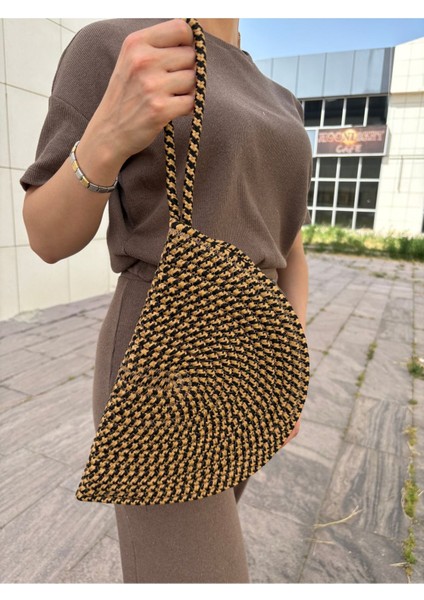 Fermuarlı Hasır Jüt Vegan Clutch Çanta fiyatları