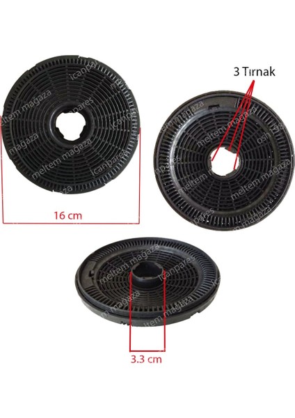 Arçelik P 18 YCS Davlumbaz & Aspiratör Karbon Filtresi KF0014 modelleri