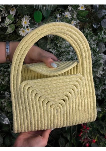 Soft Mini Jüt Hasır Portföy Clutch El Çantası Yazın Modası indirimleri