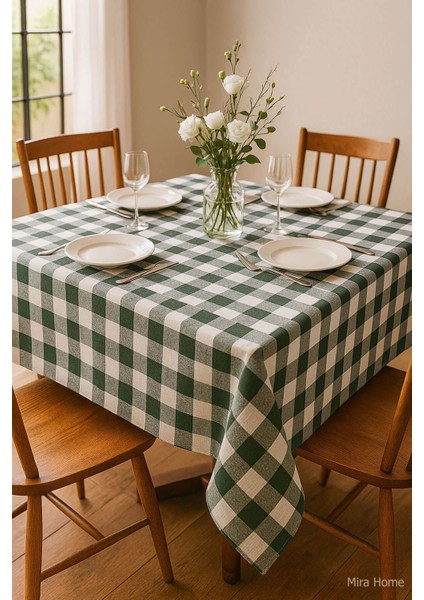 Kareli Masa Örtüsü Sofra Bezi 160X160 cm Happytime fiyatları