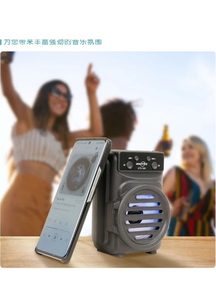 GTS-1961 Bluetooth Hoparlör – Rgb Işıklı, USB Girişli, Taşınabilir ve Güçlü Ses