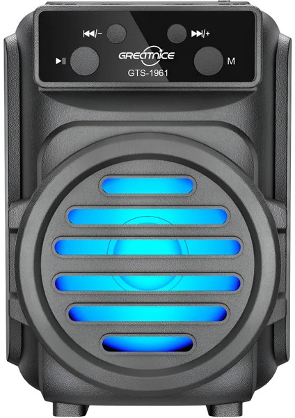GTS-1961 Bluetooth Hoparlör – Rgb Işıklı, USB Girişli, Taşınabilir ve Güçlü Ses modelleri