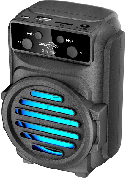 GTS-1961 Bluetooth Hoparlör – Rgb Işıklı, USB Girişli, Taşınabilir ve Güçlü Ses indirimleri