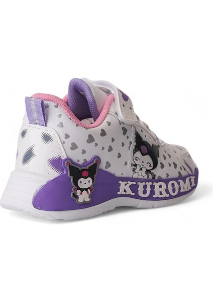 Kız Çocuk Ortopedik Kuromi Desenli Cırtlı Sneaker Spor Ayakkabı modelleri
