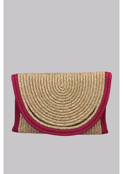 Kadın Clutch Çanta Hasır Desenli Hafif ve Dayanıklı Günlük Kullanım fırsatları