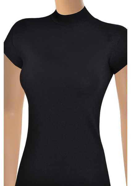 Kadın T-Shirt Yarım Balıkçı Yaka Yarım Kol (%96 Pamuk - %4 Elastan) fiyatları