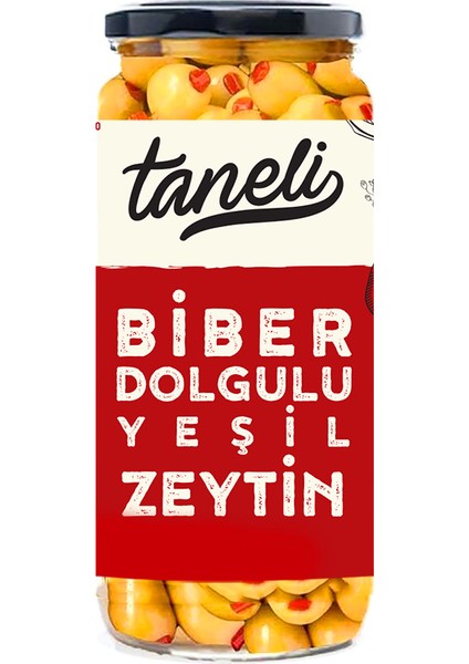 Biber Dolgulu – Biberli Yeşil Zeytin 300 gr