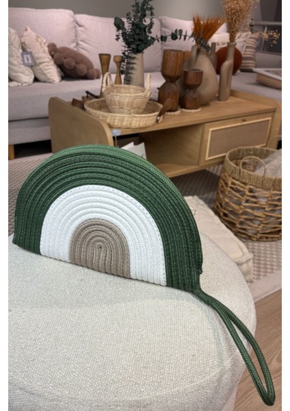 Moss Fermuarlı Hasır Jüt Vegan Clutch Çanta modelleri