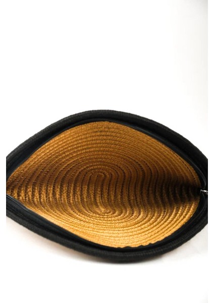 Moss Fermuarlı Hasır Jüt Vegan Clutch Çanta modelleri