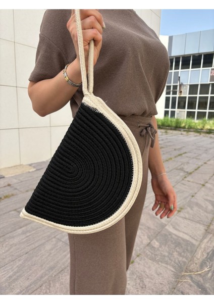 Moss Fermuarlı Hasır Jüt Vegan Clutch Çanta modelleri