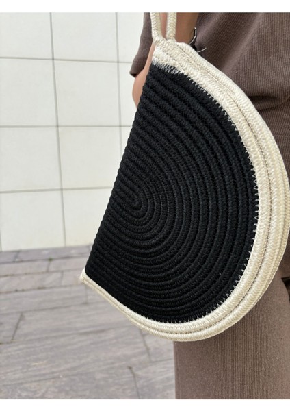 Moss Fermuarlı Hasır Jüt Vegan Clutch Çanta indirimleri