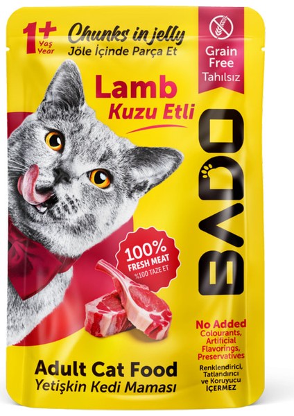 Yetişkin Kedi Yaş Maması Kuzu Etli 85GR 12'li fiyatları