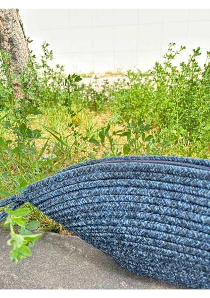 Moss Fermuarlı Hasır Jüt Vegan Clutch Çanta indirimleri