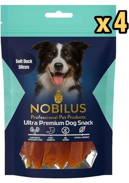 Köpek Ödül Maması Yumuşak Ördek Dilimleri 80 gr x 4 Adet