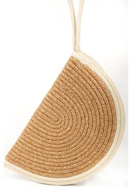 Moss Fermuarlı Hasır Jüt Vegan Clutch Çanta fiyatları