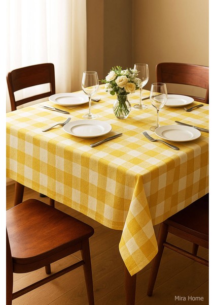 Kareli Masa Örtüsü Sofra Bezi 160X160 cm Happytime fiyatları