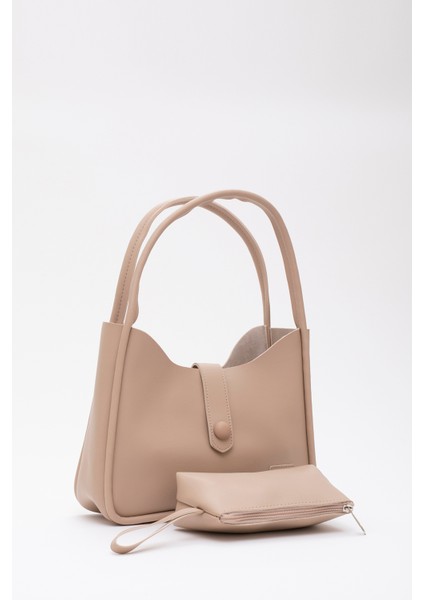 Vizon Shk79 Deri Düğme Detaylı Çıtçıtlı Makyaj Çantalı Kol ve Omuz Çantası fiyatları