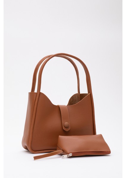 Taba Shk79 Deri Düğme Detaylı Çıtçıtlı Makyaj Çantalı Kol ve Omuz Çantası fiyatları