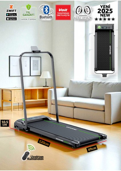 Voit Garantili Walkfitpad T500 Hb Yağlama Gerektirmeyen Tutma Kollu Bluetooth'lu Hoparlörlü Uygulama Destekli Enerji Tasarruflu Uzaktan Kumandalı Koşu Bandı modelleri