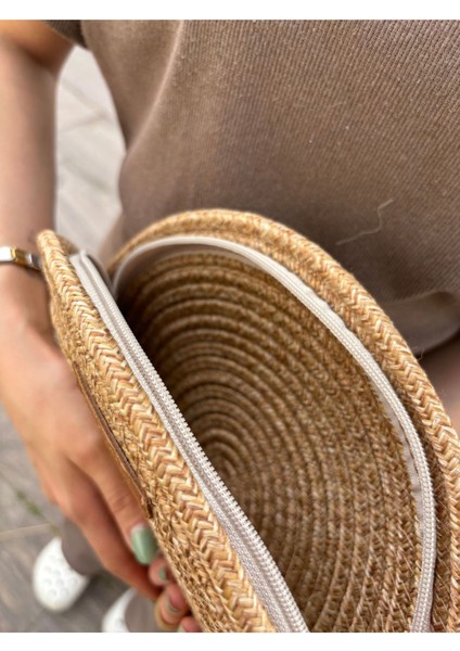 Moss Hasır Clutch Çanta Kadınlar İçin Sürdürülebilir ve Şık Günlük Kullanım 30 cm fırsatları