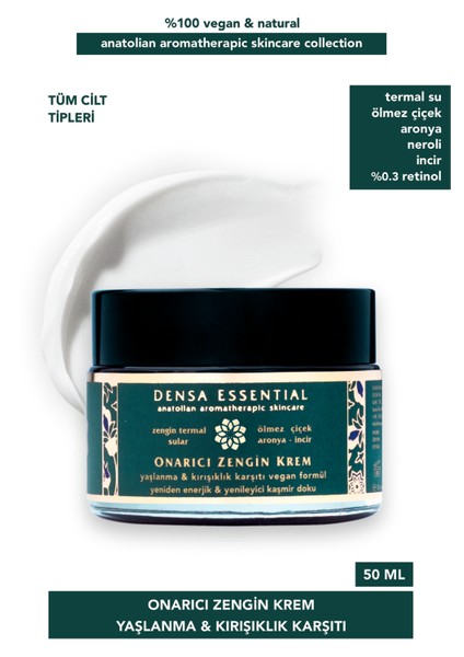 Yaşlanma & Kırışıklık Karşıtı Onarıcı Zengin Krem / Antiage Global 50 ml Yeniden Enejik ve Canlı Cilt Görünümü