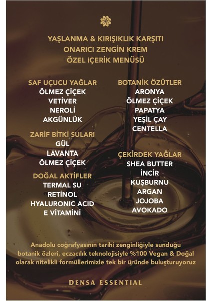 Yaşlanma & Kırışıklık Karşıtı Onarıcı Zengin Krem / Antiage Global 50 ml Yeniden Enejik ve Canlı Cilt Görünümü