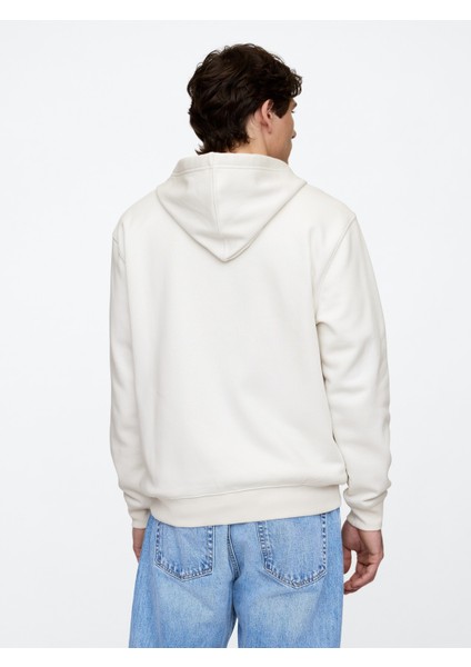Erkek Beyaz Gap Logo Relaxed Fleece Fermuarlı Sweatshirt fırsatları