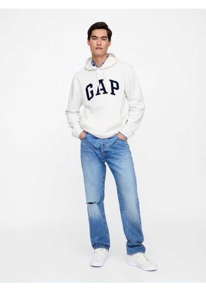 Erkek Beyaz Gap Logo Relaxed Fleece Sweatshirt modelleri