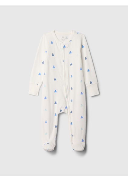 Bebek Beyaz First Favorites Organik Pamuk Tek Parça