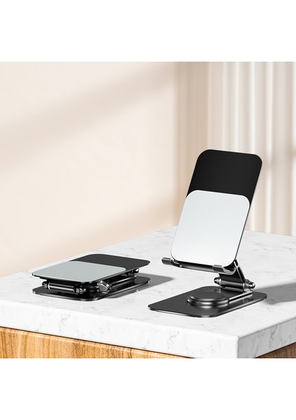 Metal Masaüstü Telefon & Tablet Standı | 360° Döner Başlık | Katlanabilir & Ayarlanabilir Yükseklik | Evrensel Uyumlu fiyatları