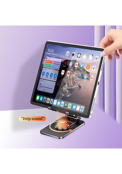 Metal Masaüstü Telefon & Tablet Standı | 360° Döner Başlık | Katlanabilir & Ayarlanabilir Yükseklik | Evrensel Uyumlu indirimleri