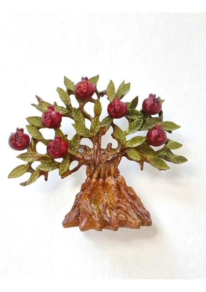 Dekoratif Nar Ağacı Duvar Süsü El Yapımı Nar Figürlü Obje Bereket ve Bolluk Simgesi Ev ve Ofis Duvar Süsü