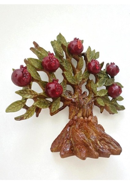 Dekoratif Nar Ağacı Duvar Süsü El Yapımı Nar Figürlü Obje Bereket ve Bolluk Simgesi Ev ve Ofis Duvar Süsü fiyatları