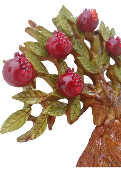 Dekoratif Nar Ağacı Duvar Süsü El Yapımı Nar Figürlü Obje Bereket ve Bolluk Simgesi Ev ve Ofis Duvar Süsü modelleri