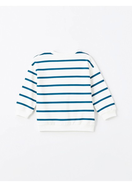 Lcw Kids Bej Bisiklet Yaka Çizgili Erkek Çocuk Sweatshirt ve Eşofman Alt 2'li fırsatları