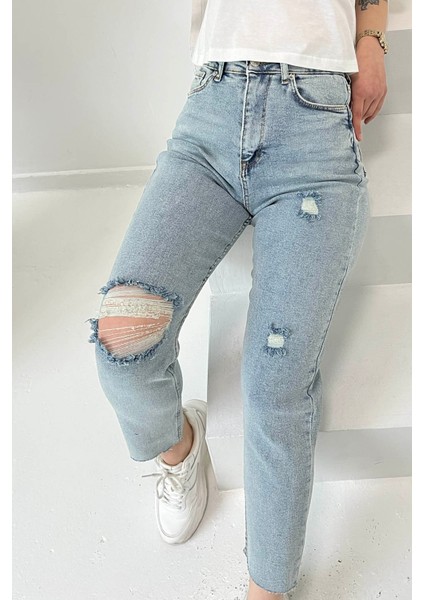 Skinny Kot Pantolon Buz Mavi - 26830 modelleri