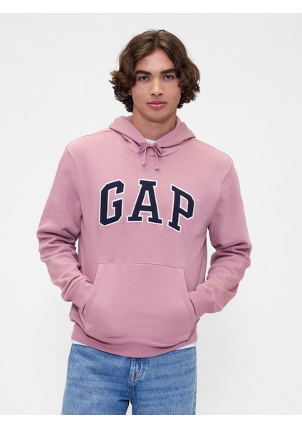 Erkek Pembe Gap Logo Relaxed Fleece Sweatshirt