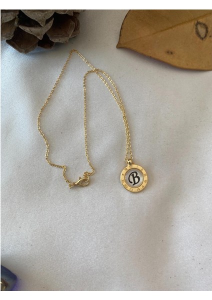 B Harfli Kolye Altın Renk fiyatları