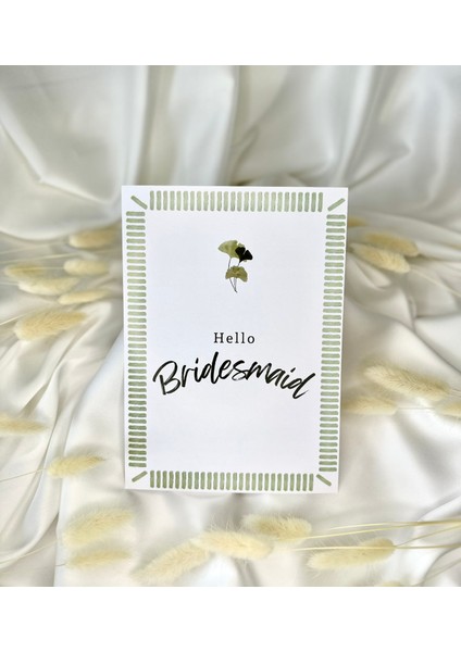 8 Adet Hello Bridesmaid Yazılı Kart /bekarlığa Veda-Nedime-Düğün