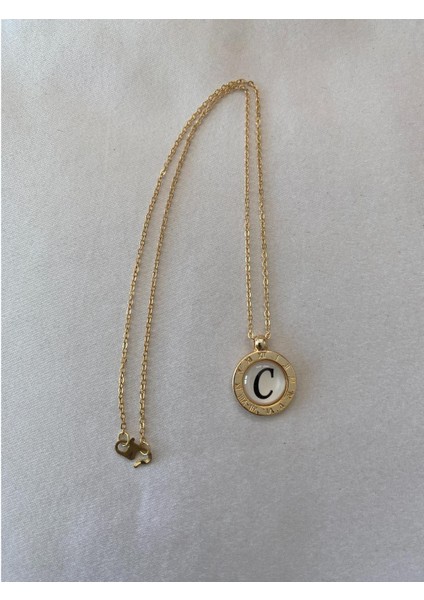 C Harfli Kolye Altın Renk