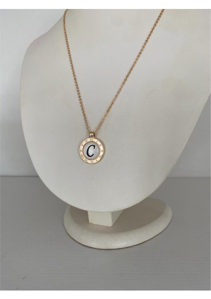 C Harfli Kolye Altın Renk modelleri