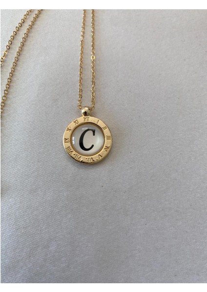 C Harfli Kolye Altın Renk fırsatları