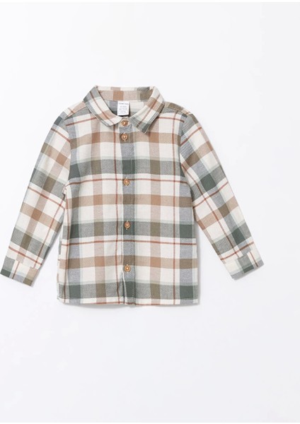 Lcw Baby Ekru Uzun Kollu Erkek Bebek Ekose Gömlek ve Pantolon 2'li Takım fiyatları