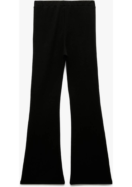 Taş Detaylı Beli Lastikli Siyah Kız Çocuk Pantolon 6WKG40036AK fiyatları