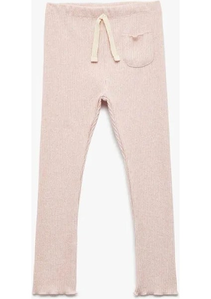 Viskon Karışımlı Ribanalı Pembe Kız Bebek Tayt 6WMG40008AK
