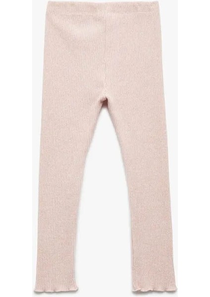 Viskon Karışımlı Ribanalı Pembe Kız Bebek Tayt 6WMG40008AK fiyatları