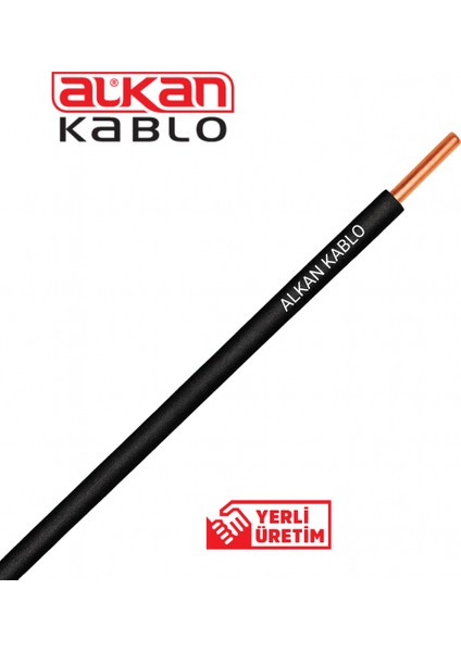 1x1,5 Mm² H07V-U Nya Kablo 100 Metre (%100 Bakır) Siyah